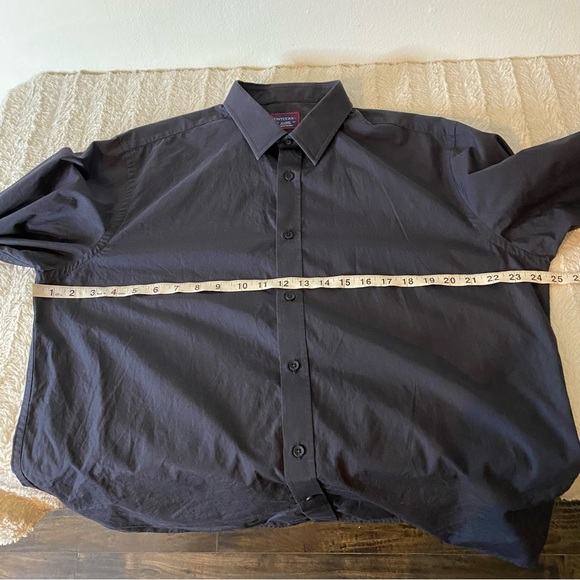 Untuckit Black Button Up Dress Shirt with French Cuffs Size X-Large - Picture 7 of 12